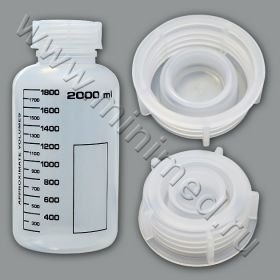 Банка для реактивов с крышкой, 2 л, широкое горло, LAMAPLAST, Минимед