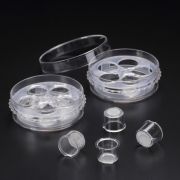 Чашки Петри с 5-ю вставками 60 мм, с мембраной из ПК 0,4 мкм Чашки Петри с 5-ю вставками 60 мм, с мембраной из ПК 0,4 мкм