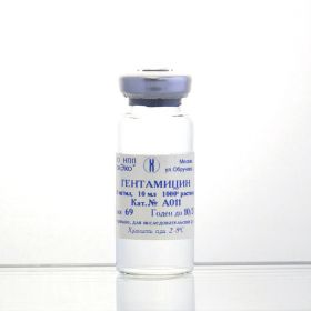 Гентамицин, 1000-х в растворе, 10 мг/мл, 10 мл, стекло