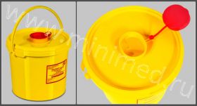 Контейнер для сбора острого инструментария класса Б, 6 л, МедКом, Минимед