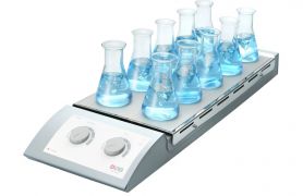 Магнитная мешалка MS-H-S10 с нагревом, 10-и позиционная, 120 ℃, 0,4 л х 10, 0-1100 об/мин, Dlab Магнитная мешалка MS-H-S10 с нагревом, 10-и позиционная, 120 ℃, 0,4 л х 10, 0-1100 об/мин, Dlab