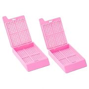 Кассеты биопсийные/заливочные со съёмной крышкой, c квадратными отверстиями, персиковые, Citotest